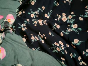 Flower Print One Piece Dress