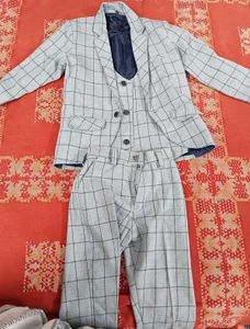 Boys Checked Suit Set