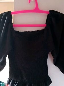 Smocked Balloon Sleeve Top