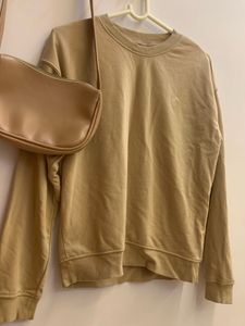Beige Crewneck Sweatshirt