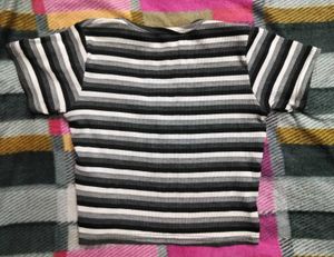 Striped Cropped T-Shirt