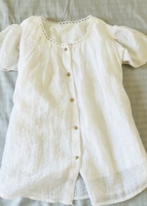Elegant White Button-Up Blouse