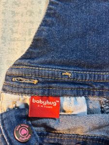 Floral Denim dungaree 3-4 Y