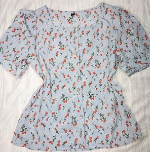 🌷Cute Floral Puff Sleeve Top🌸