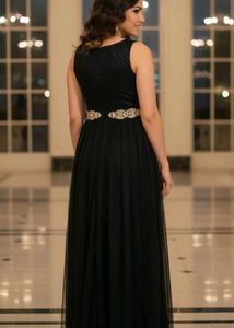 Elegant Black Party Gown 'M' SIZE