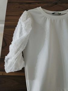 White Puff Sleeve Top