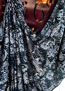 Elegant Black brasso boutique saree.
