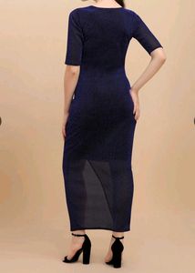 Sparkling Navy Blue Maxi Dress