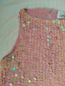 Sparkly Pink Sequin Top