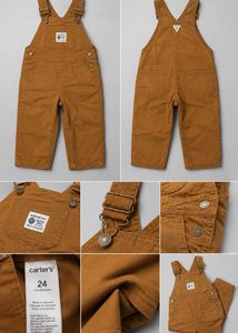 Carter's Baby Boys Brown Overalls Dungarees
