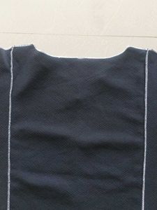 Black Tunic Top With Cut-Out