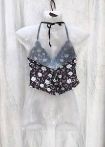 16238. Floral Lace Trim Camisole Top