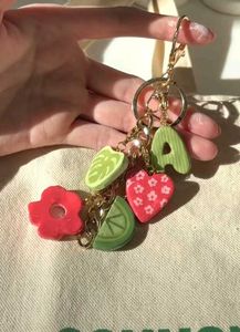 Cute Fruit &amp; Flower Charm Keychain