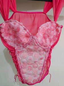 Rose Red Floral-embroidery Corset! 🥀🌸