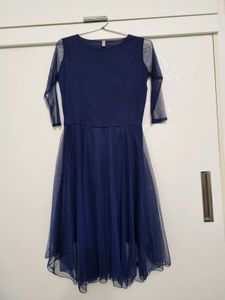 U&F Navy Blue Netted Dress
