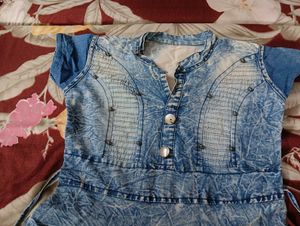 Denim Wash Kurta