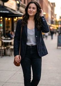 Classic Navy Blue Blazer Jacket