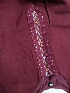Elegant Maroon Kurta Set with Dupatta