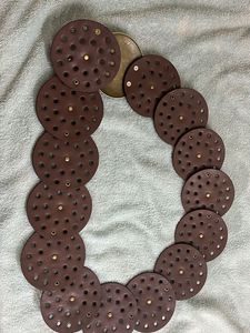 Boho Leather Belt with Medallion Clasp