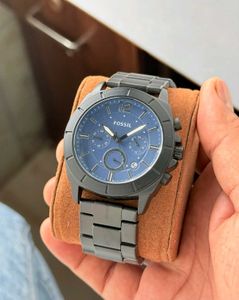 Fossil Chronograph Watch Blue Dial