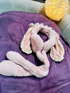 Soft Pink Furry Dupatta