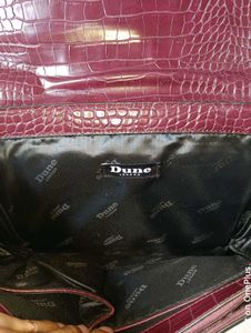 DUNE LONDON BAG Chic Plaid &amp; Croc Embossed Shoulde