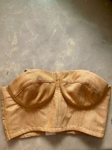 Bustier Denim Crop Top