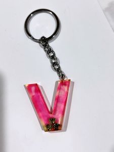 V Initial Keychain
