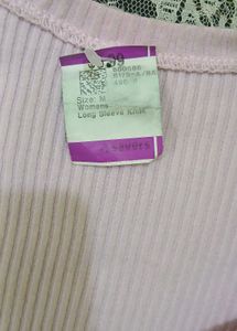 Knit Pink Crop Sweater Top