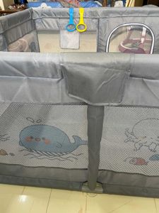Baby Playpen with Whale Design