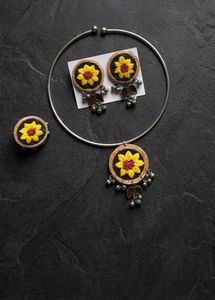 Handmade Sunflower Jewellery Set
