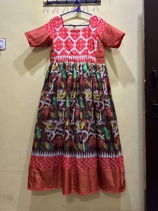 Beautiful Ikat Silk Gown