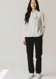 Chic White Ruffled Blouse