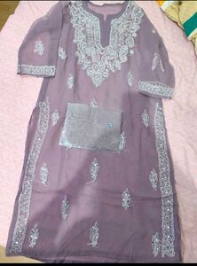 Embroidered Kurta Set with Dupatta