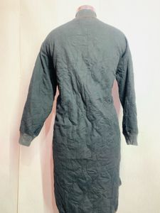 Long Black Quilted Coat lenth 38