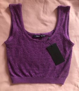 Westside Purple Crochet Tank Top