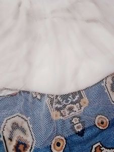 beautiful White Lehenga Choli with Red Embroidery❤