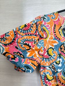 Vibrant Paisley Print Mini Dress
