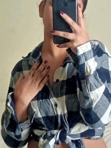 H&amp;M Black And White Check Shirt
