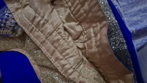Chiffon Royal blue saree