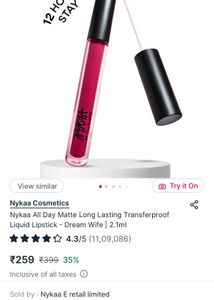 Nykaa Ultra Matte Lipstick - Pink/ never used