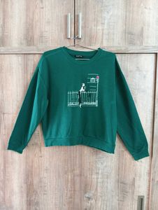 GREEN GRAPHIC SWEATSHIRT