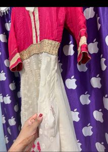 Elegant Cream Kurta style gown