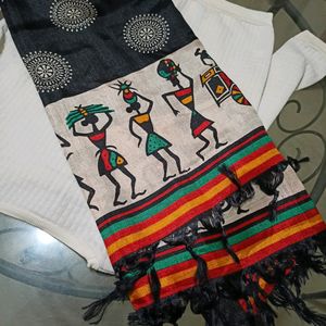 Black Printed Dupatta Stole