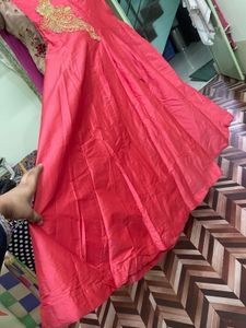 Elegant Pink Embellished Ethnic Gown