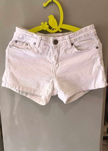 White Denim Shorts