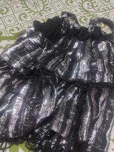 Sparkling Black Tunic Top