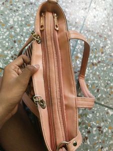 Striped Tote Bag with Adjustable Strap