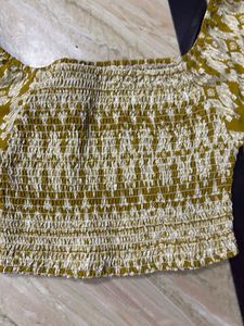 Boho Smocked Crop Top