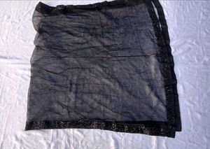 Black Sequence Velvet Lehenga With Dupatta